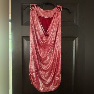 Shimmery red Sequin Drape Tank